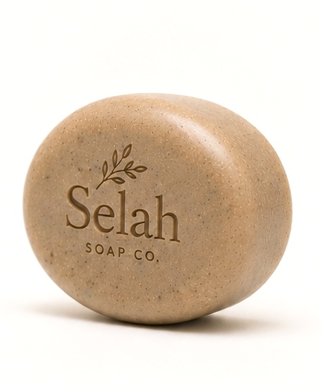 Angled view of Mercy soap